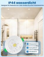 QOJUX LED Einbaustrahler 230V 5W 800lm Neutralweiß – 12er Set Deckenspots IP44 – Bild 5