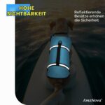 AMZNOVA Hundeschwimmweste M Rip Stop mit Auftrieb – Rettungsweste für Hunde – Bild 4