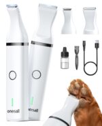 oneisall 2in1 Pfotentrimmer für Hunde & Katzen – Geräuscharm mit 2h Laufzeit