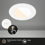 BRILONER 3er Set LED Einbaustrahler 230V IP44 – Flache Deckenspots mit verstellbarer Farbtemperatur – Bild 2