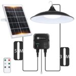 Aigostar Solar-Hängeleuchte 8m Kabel mit Fernbedienung – 6000 mAh IP65 Gartenleuchte