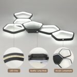 Kuwork LED Deckenleuchte 90 cm 58W – Dimmbar mit Fernbedienung für Wohnzimmer & Schlafzimmer – Bild 6