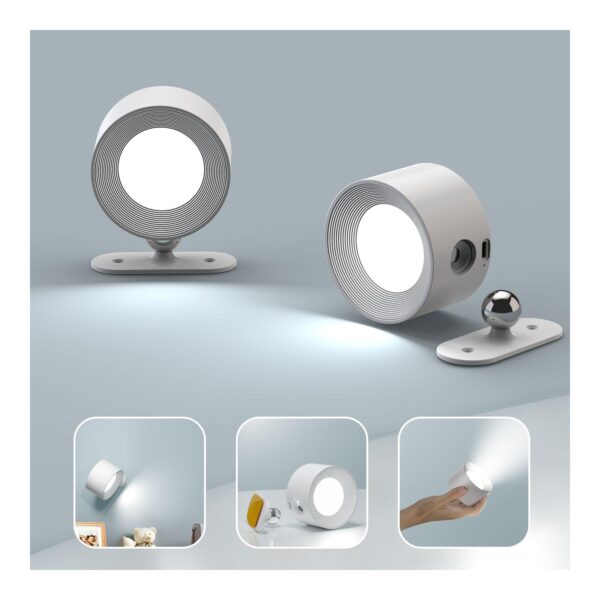 Feallive LED Wandleuchte mit Akku 2er Set – Touch Control, 360° drehbar, kabellos