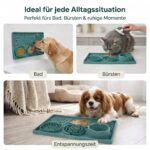 SuriPets Schleckmatte mit Napf – LFGB Silikon Lick Mat mit Saugnäpfen für Hunde & Katzen – Bild 9