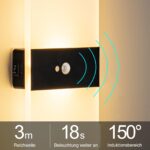 KwatTsz LED Wandleuchte mit Touch-Bedienung – Akku Wandlampe Warmweiss 2er Set – Bild 3