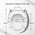Pipishell WC-Sitz mit Absenkautomatik & Quick-Release – O-Form Toilettensitz Weiss – Bild 3