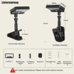 2er Set Solarleuchte mit Bewegungsmelder 600lm – IP65 Aussenleuchte mit Clip-Montage – Bild 8