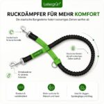 Leisegrün Joggingleine mit Bauchgurt – Freihändige Hundeleine bis 25 kg, reflektierend – Bild 4