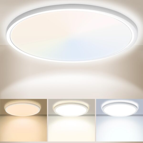 Yexati LED Deckenleuchte 24W – 3200 lm mit 3 Farbtemperaturen & IP54 für Küche, Bad & Wohnzimmer