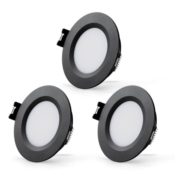 Sanyoung 3er Set LED Einbaustrahler 12V Dimmbar 3000K IP44 – Ultradünn für Wohnmobil & Boot