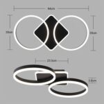 Liyabber LED Deckenleuchte 42W Dimmbar – 2-Ring Design mit App & Fernbedienung – Bild 3