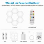 OurLeeme Hexagon LED Panel 12er Set RGB – Gaming Wandleuchte mit App & Fernbedienung – Bild 7