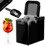 Tronitechnik EM01 Eiswürfelmaschine 12 kg/24 h – Eiswürfelbereiter mit 2 Grössen & Reinigungsfunktion