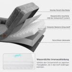 BEDSURE Orthopädisches Hundebett 89x63cm – Ergonomisches Hundesofa für Mittelgrosse Hunde – Bild 7
