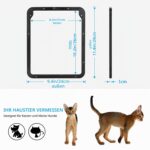 Pidsen Haustierklappe 29x24 cm mit Magnetverschluss – Fliegengitter für Katzen & Hunde – Bild 2