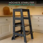 ALAVYA HOME NEO Lernturm Anthrazit – 3-fach höhenverstellbar, bis 70 kg belastbar – Bild 7