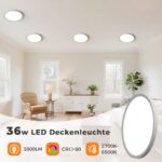 Aphyni LED Deckenleuchte 40cm, 36W 3800lm – 5 Farbtemperaturen für jeden Raum – Bild 5