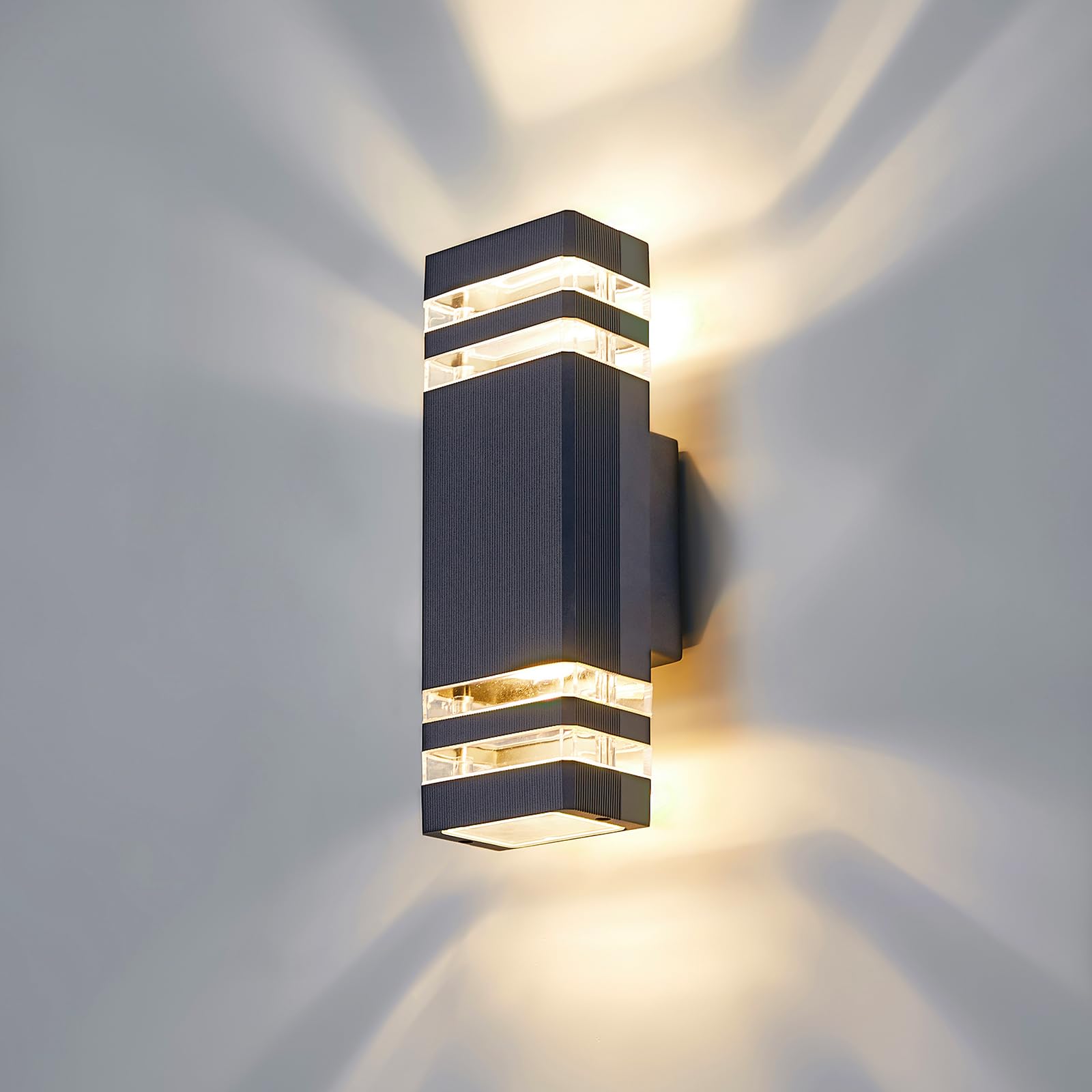 CELAVY LED Wandleuchte Anthrazit IP65 – Up Down Aussenlampe 3000K für Terrasse & Hauseingang
