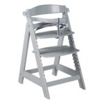 roba Treppenhochstuhl Sit Up Click & Fun – Mitwachsender Holzhochstuhl mit Klicksystem, Taupe – Bild 3