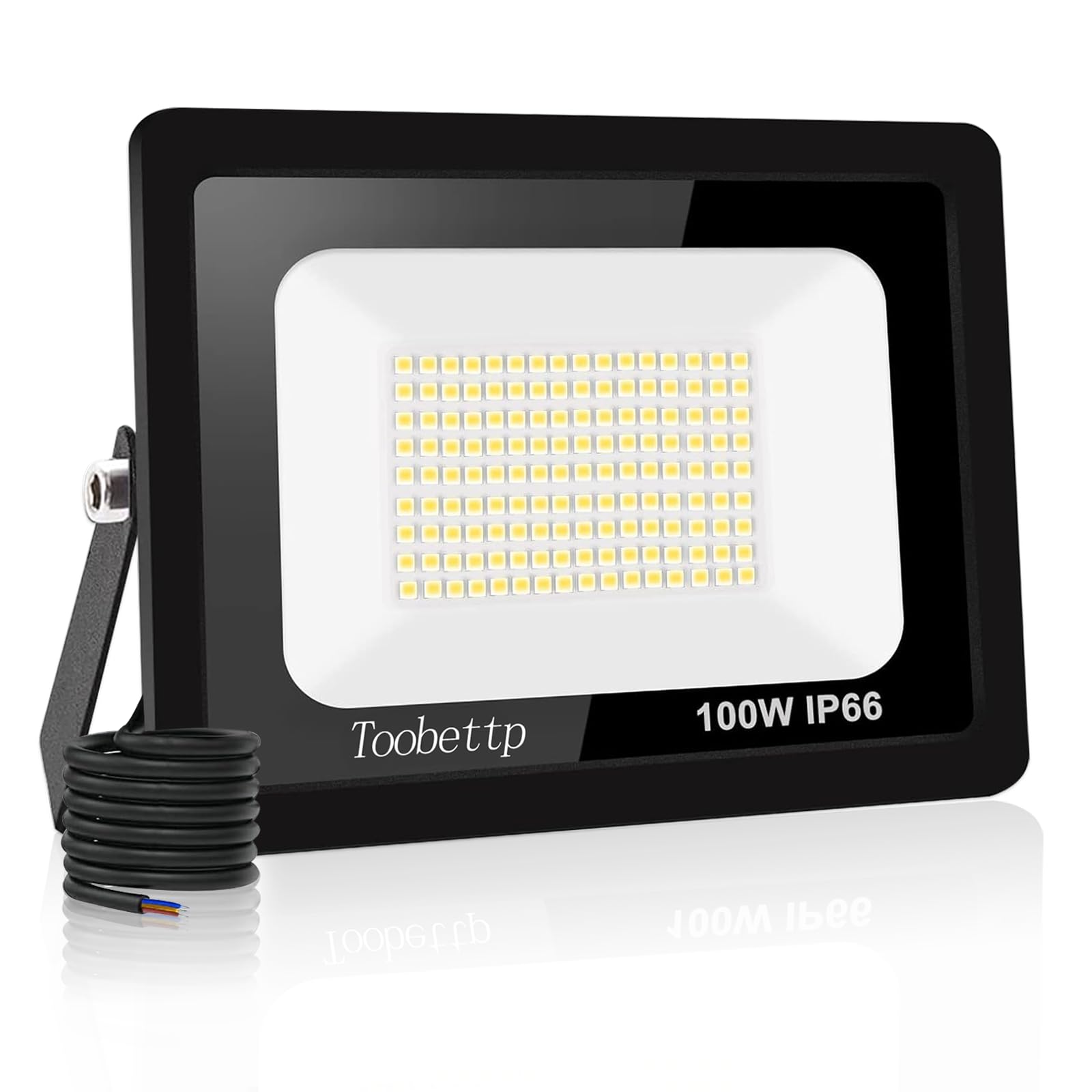 100W LED Strahler Aussen 10000LM Kaltweiß – Superheller Fluter mit IP66 für Garten & Garage