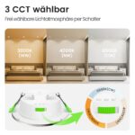 ALUSSO 6er Set LED Einbaustrahler 12V – Ø55-68mm Deckenspots mit 3 Farbtemperaturen – Bild 3