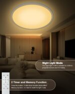Bowfar 49cm LED Deckenleuchte 46W – Dimmbar 3000–6500K mit Fernbedienung – Bild 5