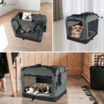 VOUNOT® Hundebox faltbar M (60x44x44cm) – Transportbox für Hunde & Katzen mit Oxford-Gewebe – Bild 6