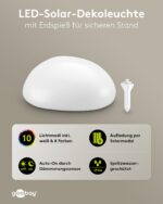 goobay LED Solarstein 2er-Set 24cm RGB – 10 Leuchtmodi für Garten & Terrasse – Bild 2