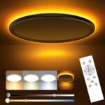 slochi LED-Deckenleuchte 24W Rund Dimmbar – Fernbedienung, Nachtlicht & Farbtemperatur