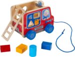 HABA Ziehfigur Feuerwehrauto – Nachziehspielzeug mit Steckbausteinen für Lauflernler – Bild 3