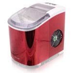 Mulano Eiswürfelmaschine Edelstahl Rot – 10-12 kg Eis täglich für Zuhause & Events – Bild 5