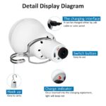 SCNNC 3W LED Solarlampen mit 3,45m Kabel – Tragbare Solar Lanterne für Camping & Notfall (2er Set) – Bild 4