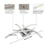 Sweier 4-Flammig LED Deckenleuchte 28W dimmbar mit Fernbedienung – Modern & energieeffizient – Bild 5