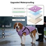 LUOWAN Hundemantel mit Geschirr – Wasserdicht & Warm für kleine Hunde – Bild 3