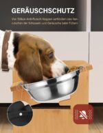 Vantic Erhöhter Hundenapf mit Bambus-Ständer – 6-fach höhenverstellbar für Hunde & Katzen – Bild 5