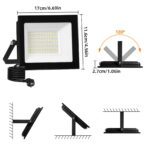 wowspeed 50W LED Strahler Aussen 5000LM IP66 – Flutlicht 3000K Warmweiss mit 3m Kabel – Bild 3