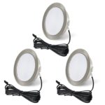 URing 3er Set LED Einbaustrahler 12V 3,5W Warmweiss – Flache Möbelleuchten für Küche & Möbel