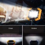 Edasion 30W LED Akku Strahler 2000 Lumen – Wiederaufladbarer Baustrahler mit USB-Powerbank (2er Set) – Bild 5