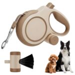 Ecofocet 8m Rollleine für Hunde bis 50kg – Einziehbare Hundeleine mit Anti-Verwicklung & Kotbeutelhalter