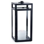 2er-Set skandinavische Gartenwindlichter Edvin 35 & 30 cm – Moderne Metallwindlichter – Bild 7