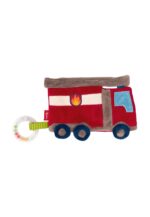 Sigikid Knistertuch Feuerwehrauto – Motorikspielzeug mit Rassel & Knisterfolie ab 0 Monaten