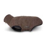 WOLTERS Fleecejacke Casual Soft & Dry 46 cm – Wasserdichte Hundejacke braun meliert