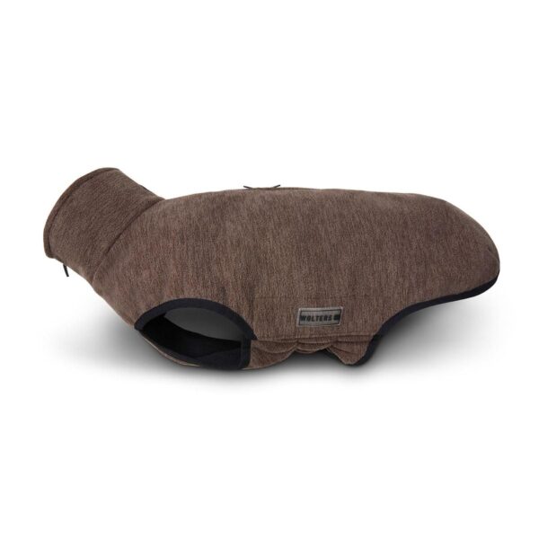 WOLTERS Fleecejacke Casual Soft & Dry 46 cm – Wasserdichte Hundejacke braun meliert