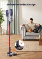 INTETURE Akku Staubsauger 600W/50kPa – 65 Min. Laufzeit, Selbststehend für Tierhaare – Bild 6