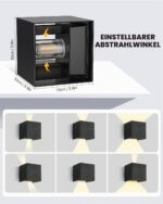 Lureshine 2er Set Wandleuchte mit G9 LED – Warmweiss 3000K, verstellbar für Innen & Aussen – Bild 2