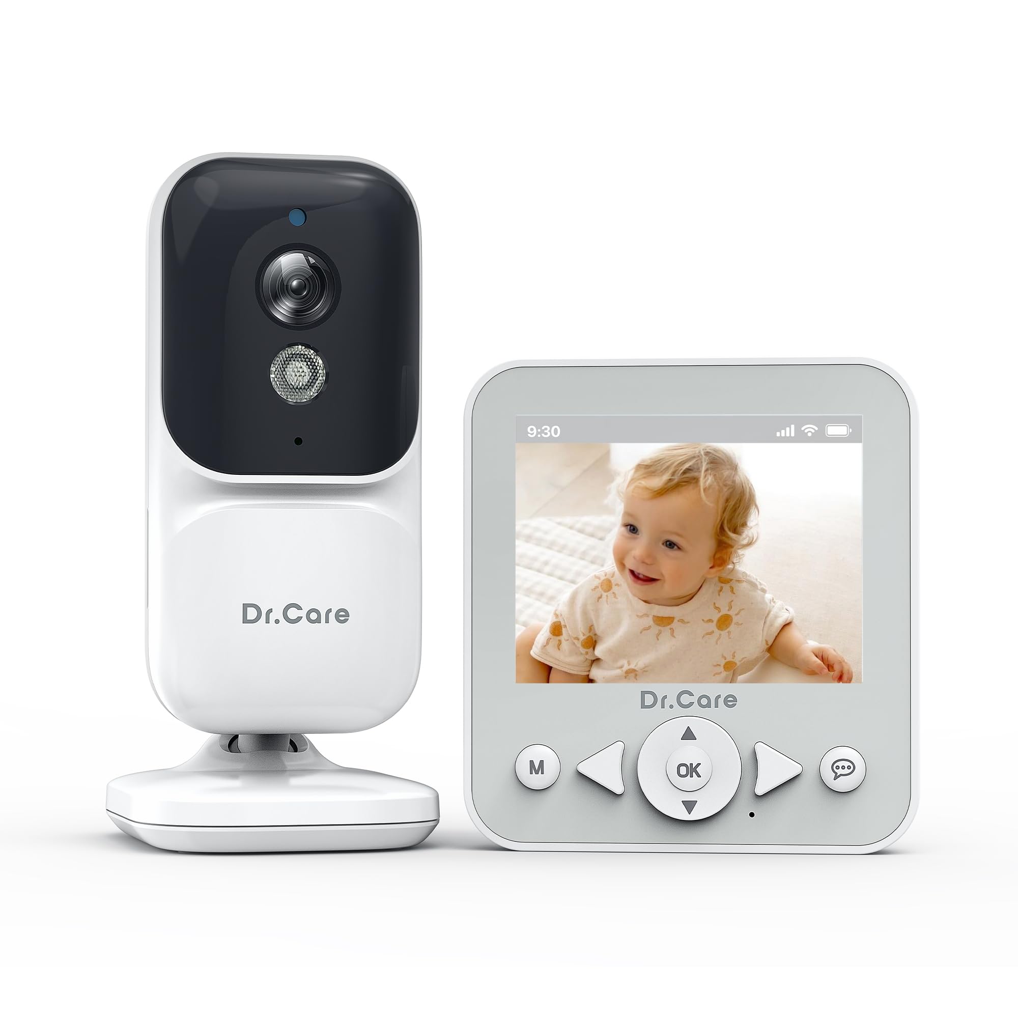 Dr.Care Babyphone mit Kamera ohne WLAN – 2,8" HD Display, 300m Reichweite & Nachtsicht