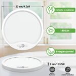 zemty 22cm LED-Deckenlampe mit PIR-Bewegungsmelder – 1800lm, 3 Modi, Wasserdicht – Bild 7