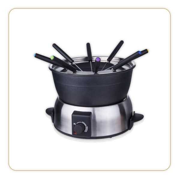 LITTLE BALANCE Fondue Gourmet 8 – Fondue-Set für 8 Personen mit Edelstahl & Thermostat