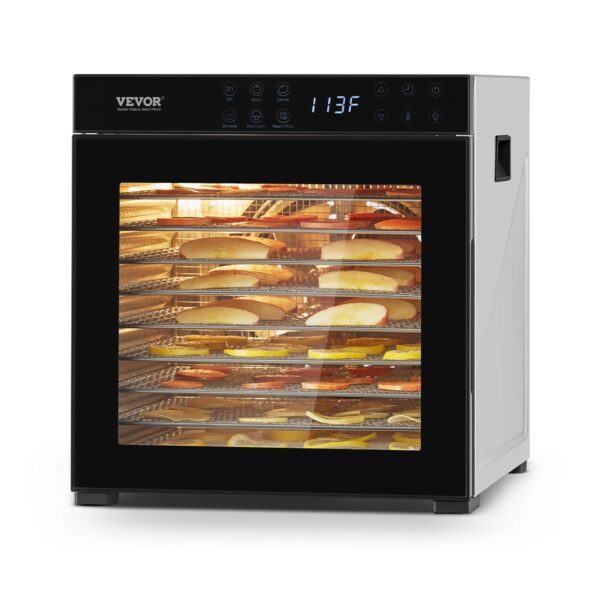 VEVOR Dörrautomat 10 Edelstahlschalen 1000 W – Professioneller Lebensmitteltrockner