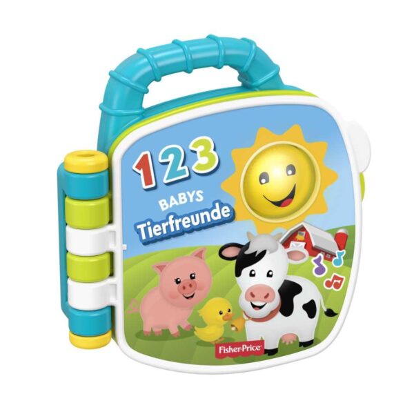 Fisher-Price Musikalisches Tierfreunde-Liederbuch – Interaktives Lernspielzeug ab 6 Monaten
